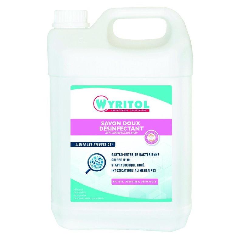 Savon antibactérien bactéricide désinfectant Wyritol 5L - Usage régulier, enrichi à la glycérine_0