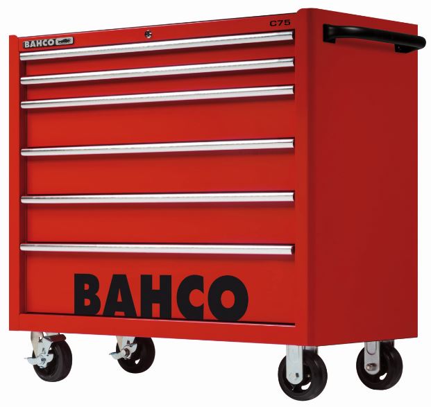 Servante classique C75 1 mètre avec 6 tiroirs - 1475KXL6RED - capacité extra large et système Lock & Go_0