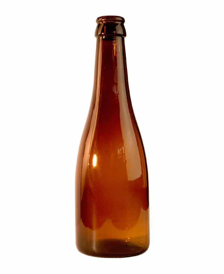 Skittle - Bouteille en verre 330ml - Design unique - Verre jaune - Diamètre 67,2 mm_0
