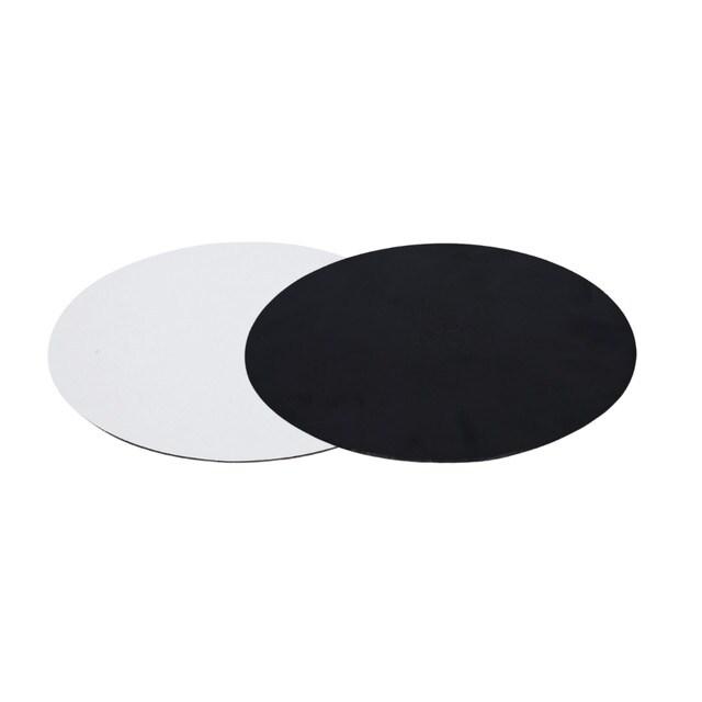 Support rond Blanc/Noir Ø180 950g/m² par 100 pièces JORIDEAL - blanc en carton 3519400436182_0