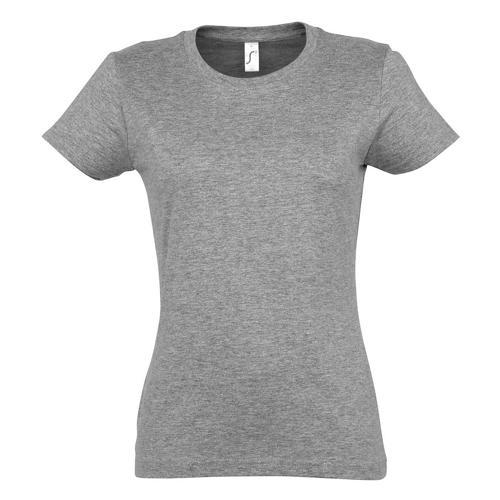 TEE-SHIRT PERSONNALISABLE ACTIVE 190 G FEMME GRIS CHINÉ