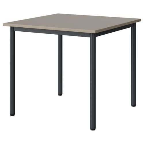 TABLE MALIBU 80X80CM T5 4P STRA ABS GRIS U727/GRIS 7016