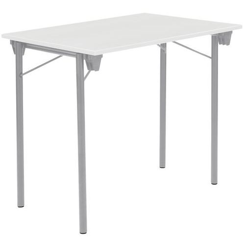 TABLE PLIANTE ECO 80 X 60 CM GRIS PIED ALU