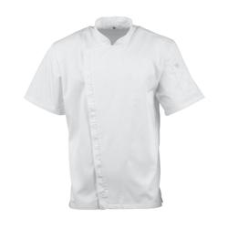 Veste de cuisinier à manches courtes Chef Works Cannes L - L blanc BB669-L_0