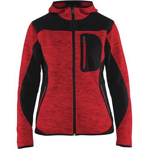 VESTE DE TRAVAIL TRICOTÉE À CAPUCHE FEMME ROUGE/NOIR TAILLE XL - BLAKLADER