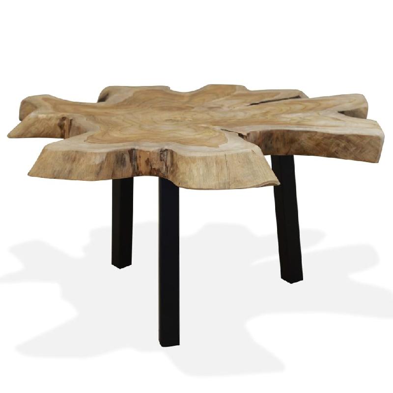 VidaXL Table basse Teck authentique 80x70x38 cm Modèle Atlas Studio Élite - 244550XL_0