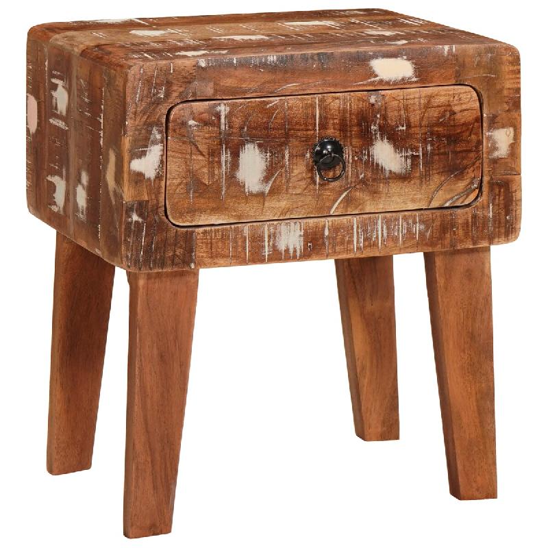 VidaXL Table d'appoint Marron 40 x 32 x 46 cm Bois Recyclé Solide Modèle Jardin Orion Prime Plus - 4104556_0