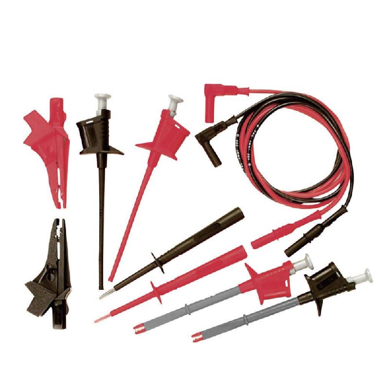 Kit de mesure pour multimètre - 2 grippe-tests, 2 pointes de touches, 2 pinces crocodiles, 2 cordons - Réf. 44100 - Marque ELECTROPJP_0