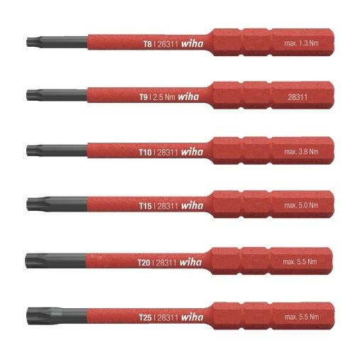 6 EMBOUTS SLIM TORX - ISOLÉS 1000 V WIHA