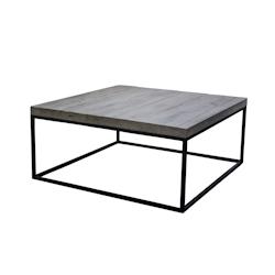 Antic Line Créations Table salon métal et plateau vieux pin L 100 x P100 x H 45 - marron Bois massif CS1268_0