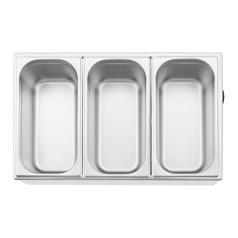 Bain-marie avec robinet de vidange 3 bacs gn 1/3_0