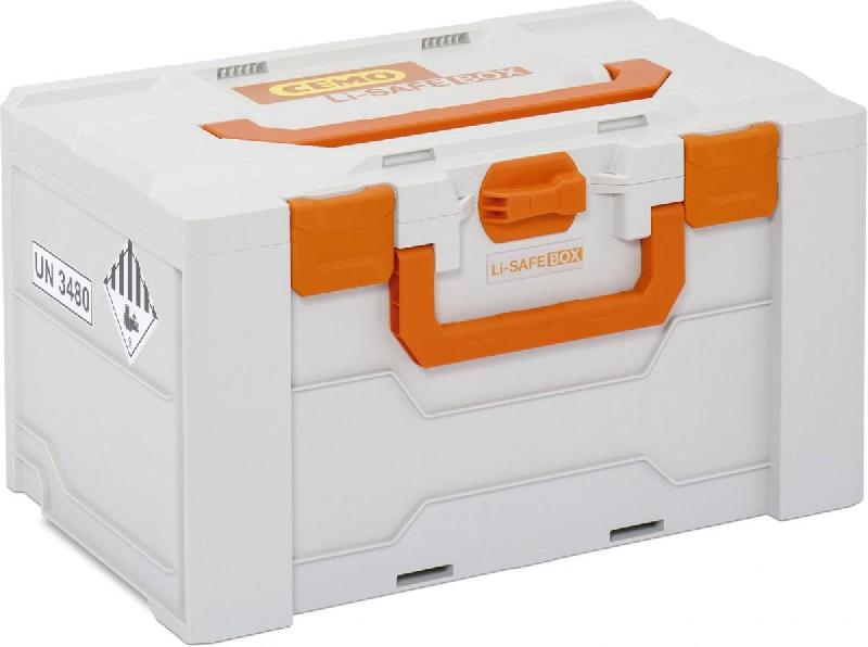 Box anti-feu batteries Li-Safe 2-L homologué ADR en polyéthylène haute densité (PEHD) - Protection UV - CEMO - Réf 11872_0