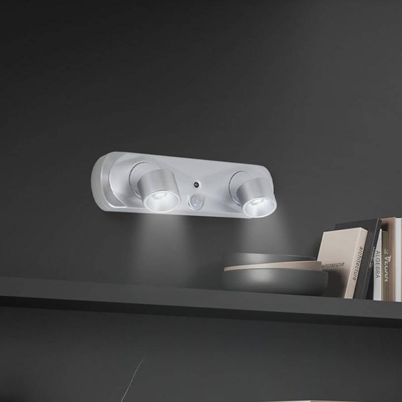BRILONER APPLIQUE LED TERYA, PILES, 6 500 K, À 2 LAMPES