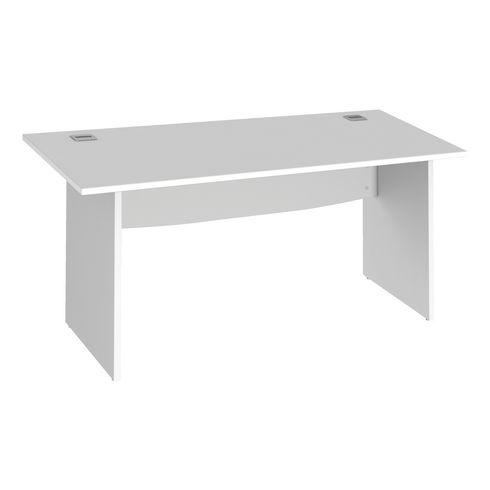 BUREAUX DROITS L 160 CM BLANC PIÈTEMENT PLEIN BLANC