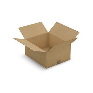 CAISSE CARTON BRUNE SIMPLE CANNELURE RAJA 43X35X20 CM