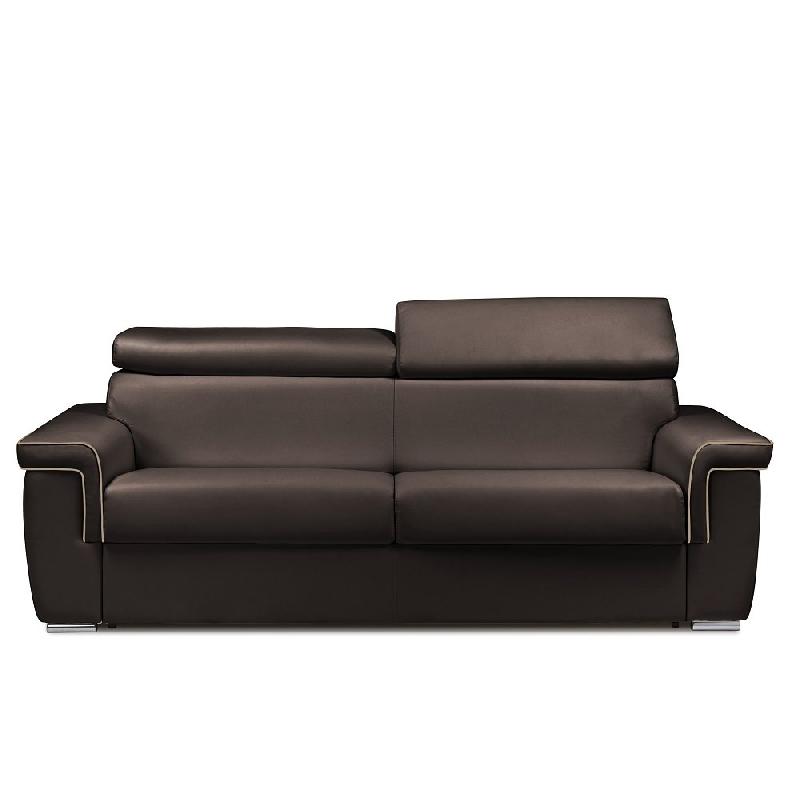 Canapé convertible express Marais 160 cm - Matelas 16 cm - Revêtement chocolat - Fabrication artisanale italienne_0