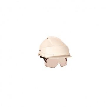 Casque IRIS 2 blanc avec aérations - lunettes intégrées - AUBOUEIX S.A_0