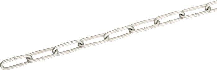 Chaîne de levage en acier rond DIN 5685 - Galvanisée à chaud - Épaisseur nominale 6,0 mm - 30 m/paquet_0