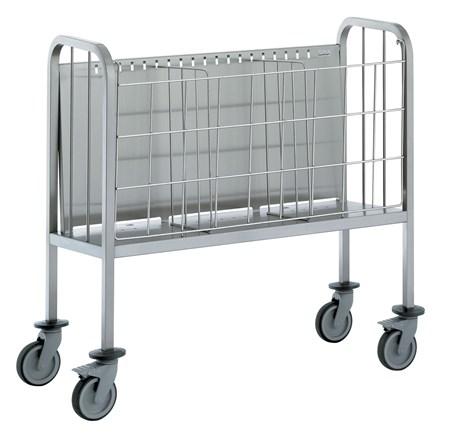 CHARIOT PORTE-ASSIETTES AVEC GRILLE AVANT ESCAMOTABLE RÉHAUSSÉ 200 ASSIETTES