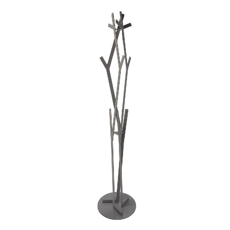 Cintre de sol en fer Uty d30x178 cm Design minimaliste autoportant, Mobilier pour entrée, bureau ou bureau Made in Italy Boue - marron 8052691673133_0
