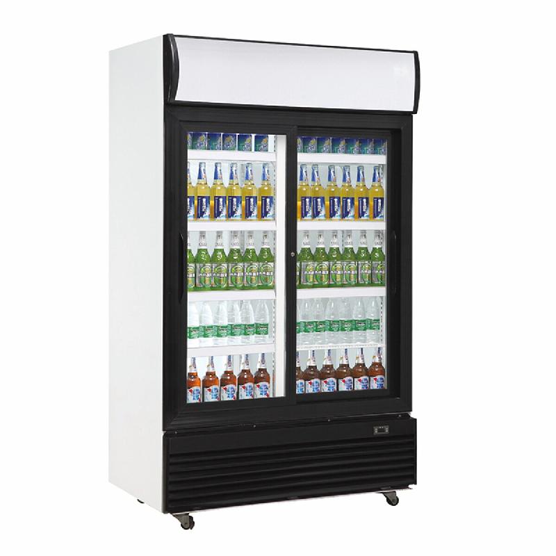 CODIGEL Armoire D Exposition 2 Portes Vitrees Coulissantes - 1000X730X2036 - Capacite 800 L - 550 Watts LG-800BFS - LG-800BFS_0