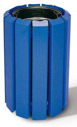 Corbeille Cologne spéciale enfants 40 litres - extérieure ronde colorée - bois exotique FSC_0
