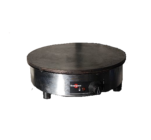 Crêpière électrique d'occasion Ø 400 mm - KRAMPOUZ - 3000W - Plaque en fonte usinée_0