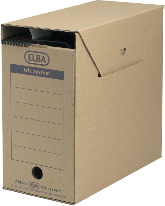 ELBA Falken 100421089 dossiers suspendus Boîte Standard tric System marron naturel - 4002030120709_0