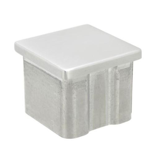 EMBOUT PLAT - POUR TUBE MAIN COURANTE CARRÉ - 40 X 40 MM - INOX 316 - BROSSÉ DESIGN PRODUCTION
