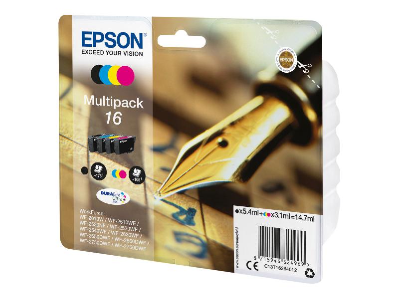 EPSON 16 MULTIPACK - PACK DE 4 - NOIR, JAUNE, CYAN, MAGENTA - ORIGINAL - CARTOUCHE D'ENCRE