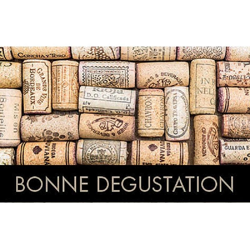 Etiquette cadeau adhésive Bonne dégustation - bouchons 40x25mm - par 500 - Beige en papier_0