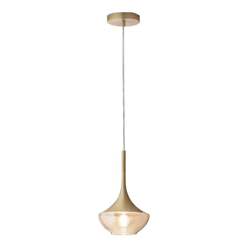 Fabas Luce Suspension Apollo En Métal Et Laiton Soufflé - Design Moderne, Douille E27, Structure Orientable 2000 Mm, Idéale Pour L'Éclairage Inté_0
