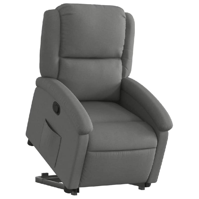 Fauteuil inclinable Gris foncé Tissu Modèle Lerderia - 8721012166530_0