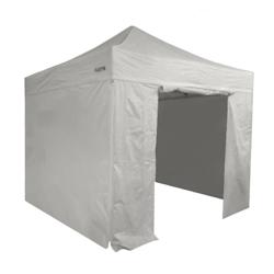 FRANCE BARNUMS - Tente pliante 3x3m avec pack côtés - 4 murs - acier 45mm, polyester 380g Norme M2 - blanc_0