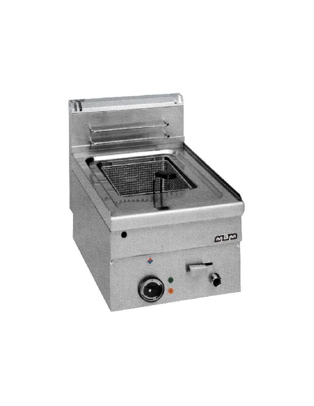 Friteuse électrique - 10 litres, acier inoxydable, vidange, thermostat de sécurité - MBM_0
