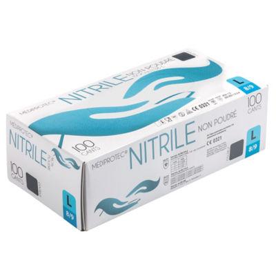 Gants jetables nitrile noirs taille 8, boite de 100_0