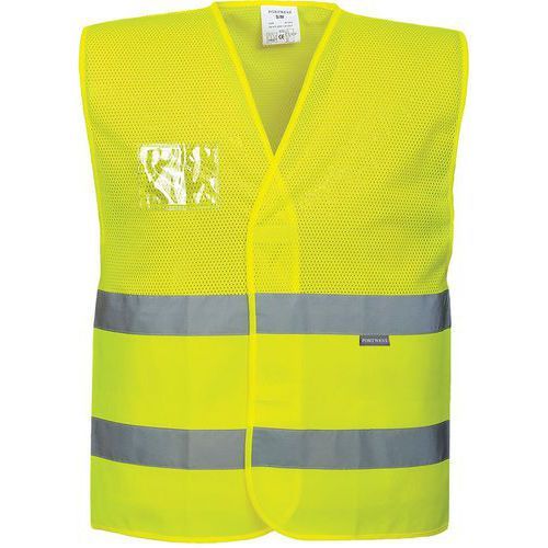 GILET HAUTE-VISIBILITÉ SEMI-MAILLE C494 JAUNE XXXL - PORTWEST