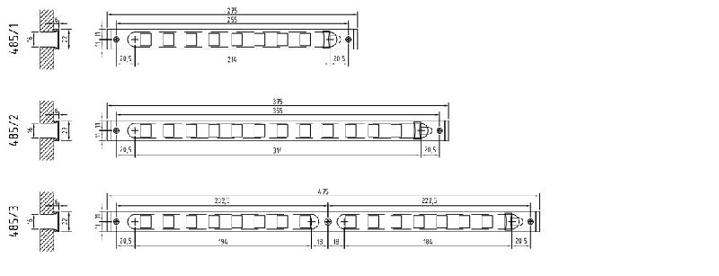 GRILLE GLISSIÈRE 275X22MM NOIR - RENSON - 10441