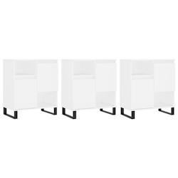 Helloshop26 - Buffet bahut commode armoire meuble de rangement organisateur cuisine salle de séjour salons 3 pcs brillant bois 02_0037040 - 300021318_0