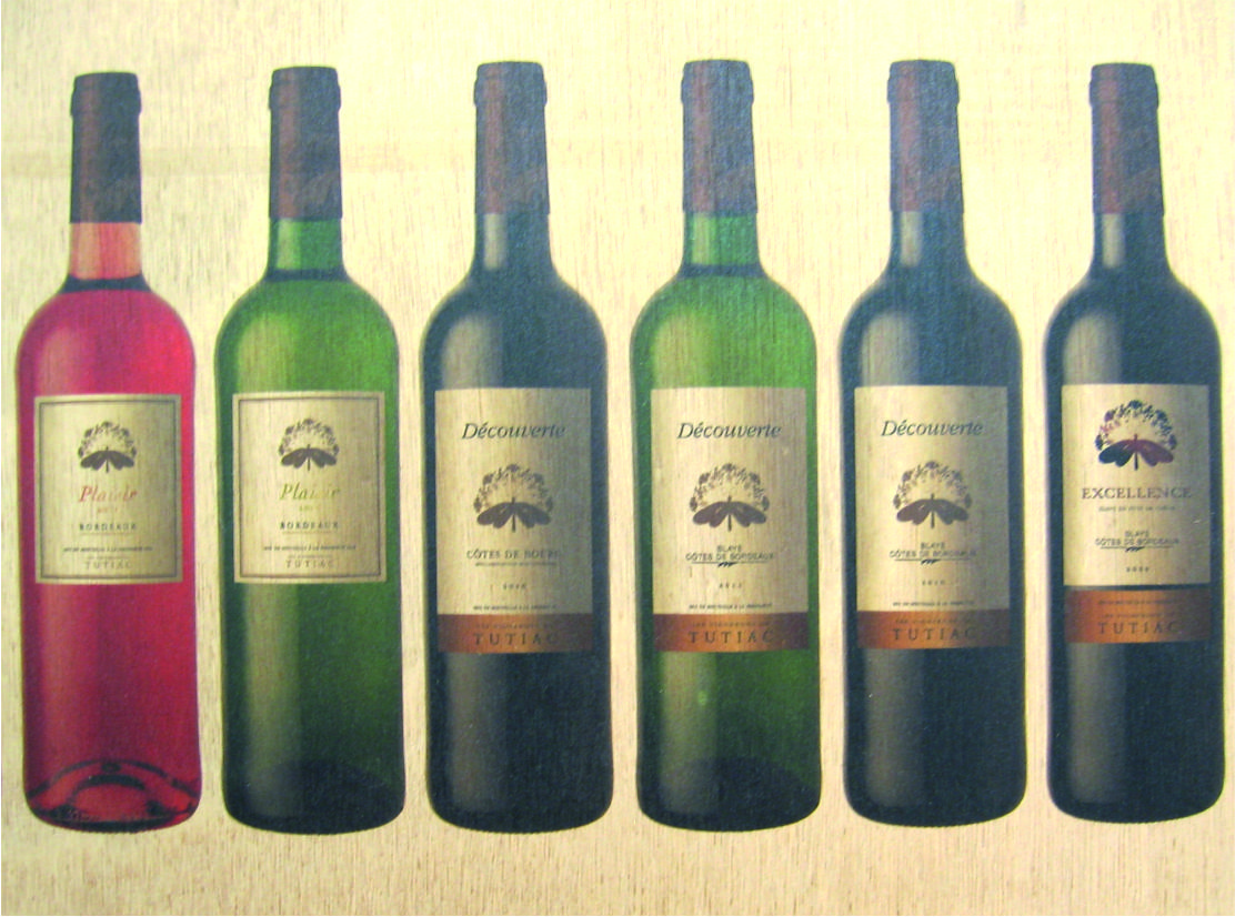 Impression UV sur bois - Planche de contreplaqué pour caisse de vin_0