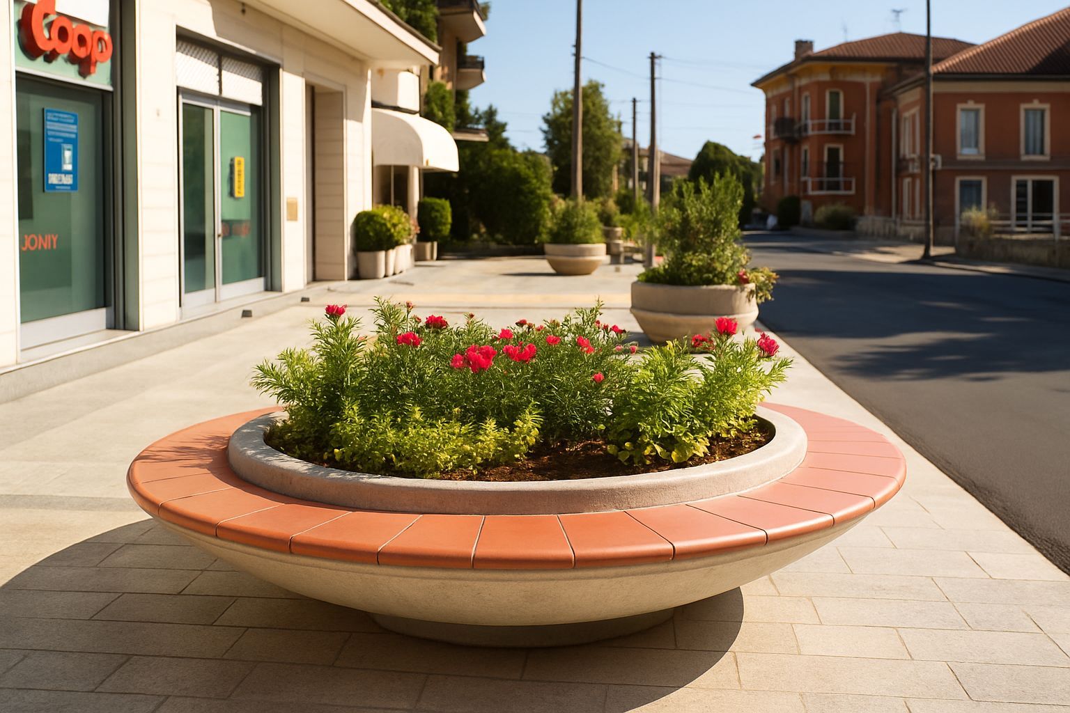 Jardinière Giotto ronde en béton - Article 370/371 - Finition élégante et personnalisable_0