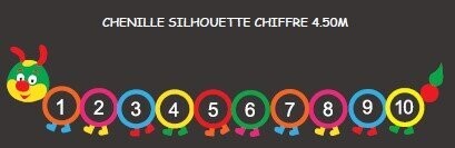 Jeux thermocollés - Chenille 10 chiffres - Référence BTJT05_0