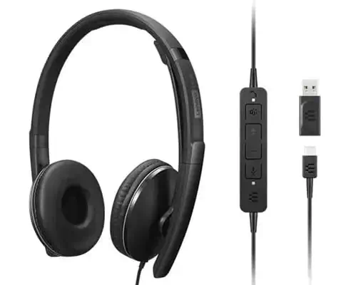 Lenovo 4XD1M45627 casque Avec fil Arceau USB Type-C Noir_0