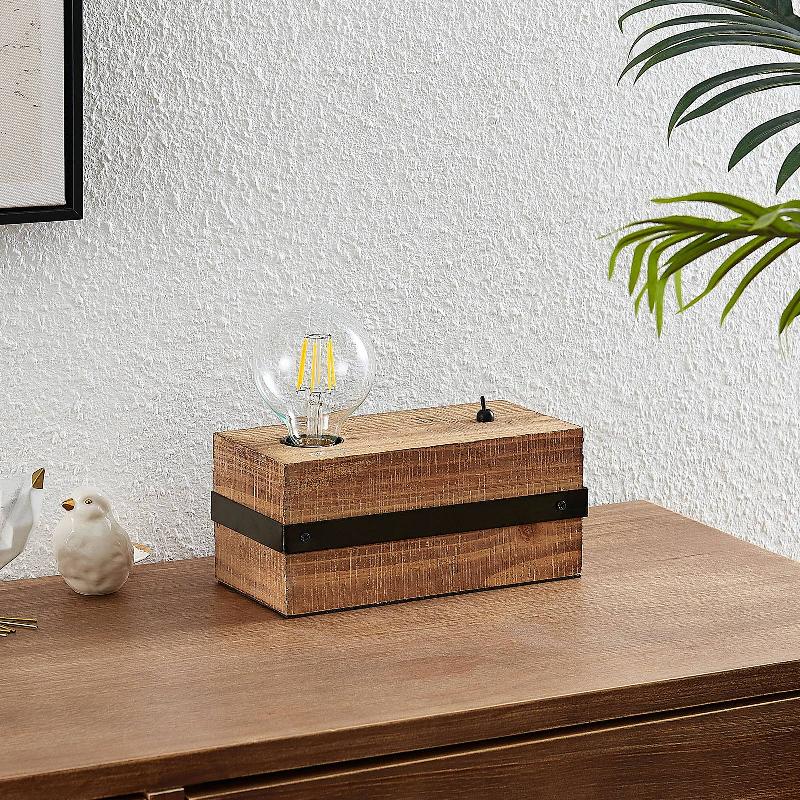 LINDBY SVERINA LAMPE À POSER EN BOIS, À 1 LAMPE