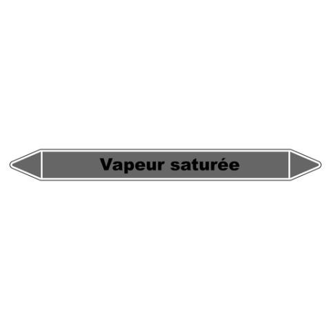 LOT DE 5 - MARQUEUR TUYAUTERIE - VAPEUR SATURÉE - VINYLE LAMINÉ - NFX 08-105 450 X 52 MM