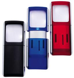 LOUPE RECTANGULAIRE AVEC ÉCLAIRAGE À LED, NOIR - LOT DE 2