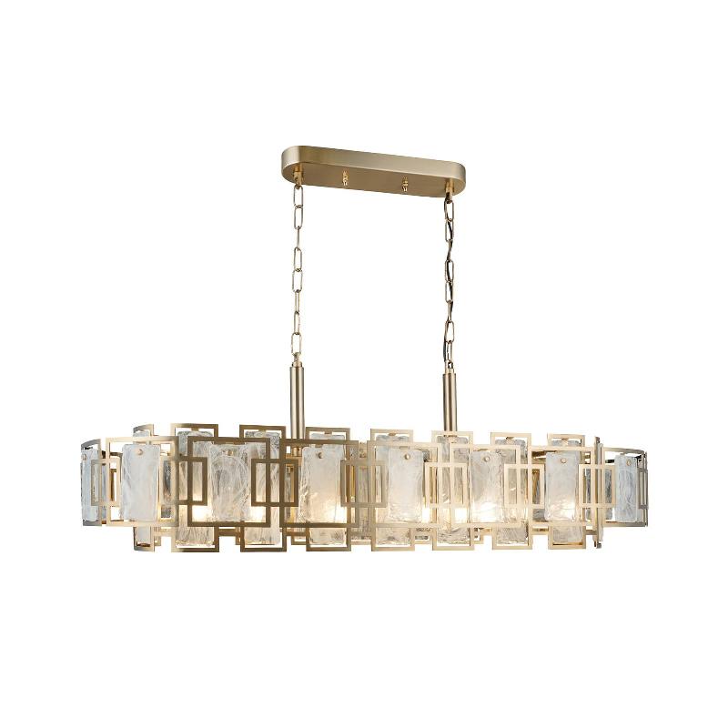 LUCEA LUSTRE KARMELLA 100 CM LAITON ANTIQUE 12 AMP.