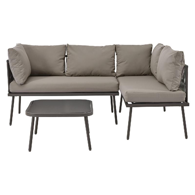 Merax salon de jardin, gris - gris multi-matériau HW24007AAG_0
