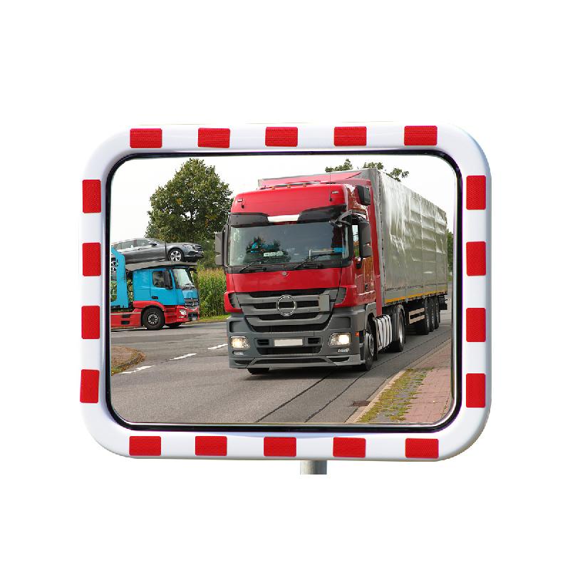 Miroir routier TÜV-certifié en inox - cadre UV résistant - Ø 600mm - utilisation intérieure et extérieure_0