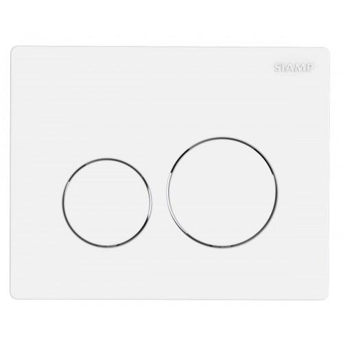 PLAQUE DE COMMANDE DOUBLE SPHÈRE POUR WC INGENIO - BLANC SIAMP